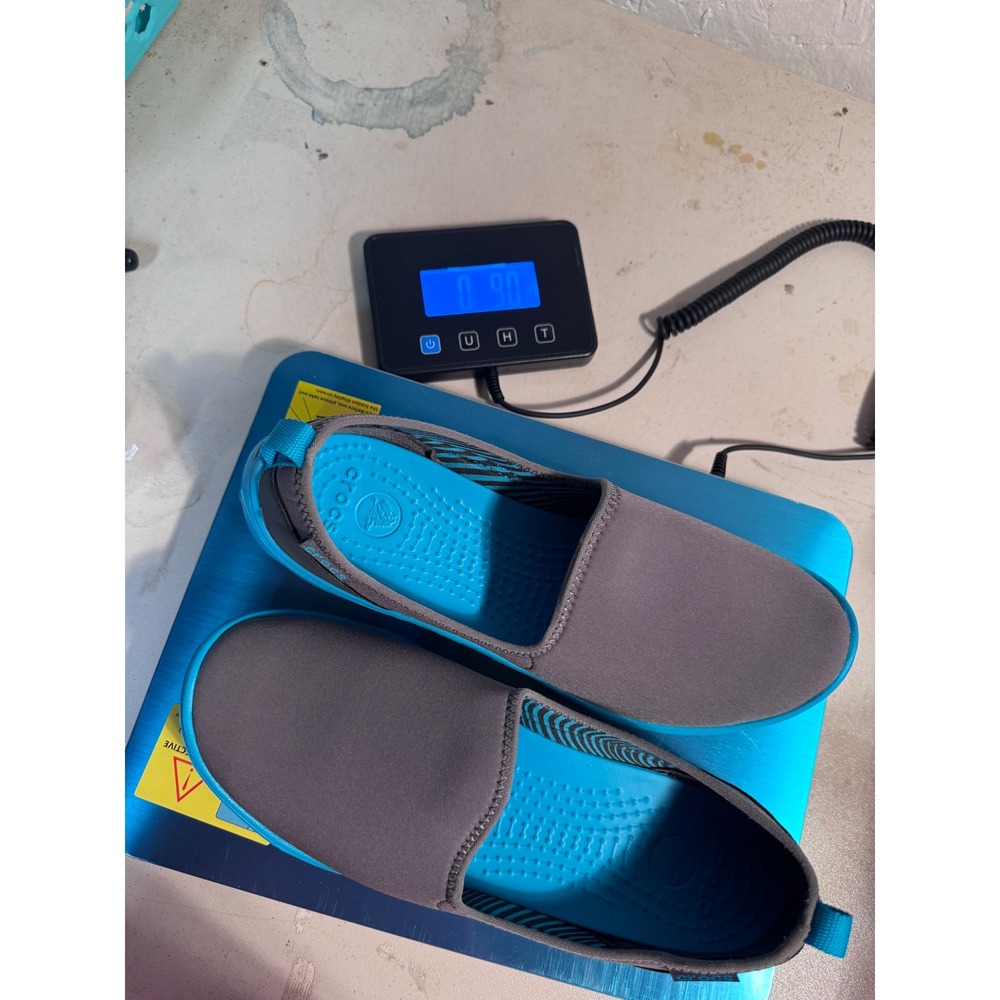 Crocs Duet Busy Day Slip On Shoes Womens Size 8 Grey Blue Comfort Flats 200234 - Picture 10 of 10